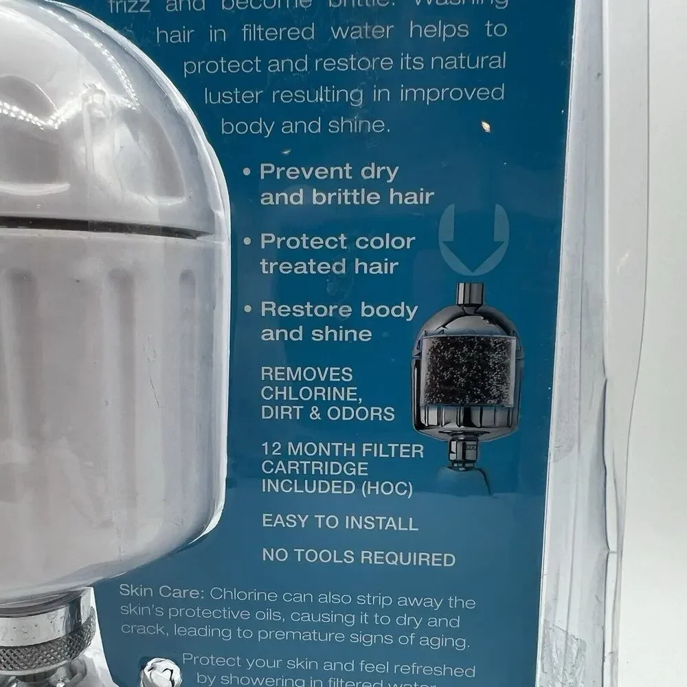 Sprite High Output Filter Massage Shower Head Chlorine White HO2-SH3 NEW